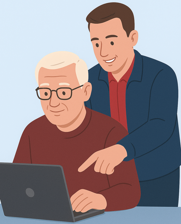 🧓💻 Comment aider un parent âgé à utiliser le numérique : le guide simple pour les familles