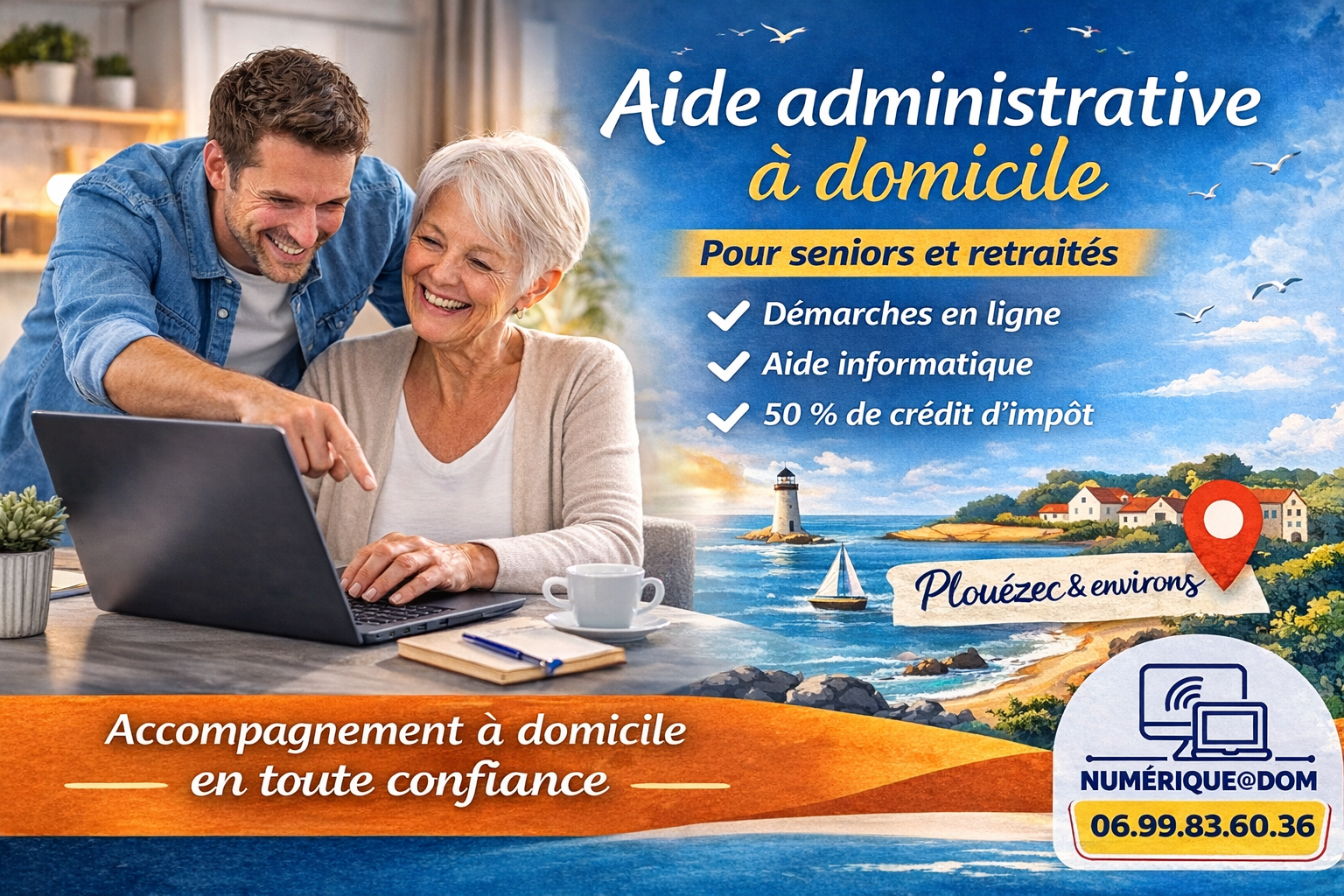 Aide administrative à domicile pour les seniors et personnes âgées